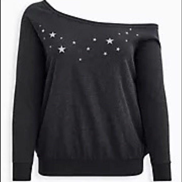 Torrid tiger off shoulder sweat shirt! NWT! - Picture 6 of 7
